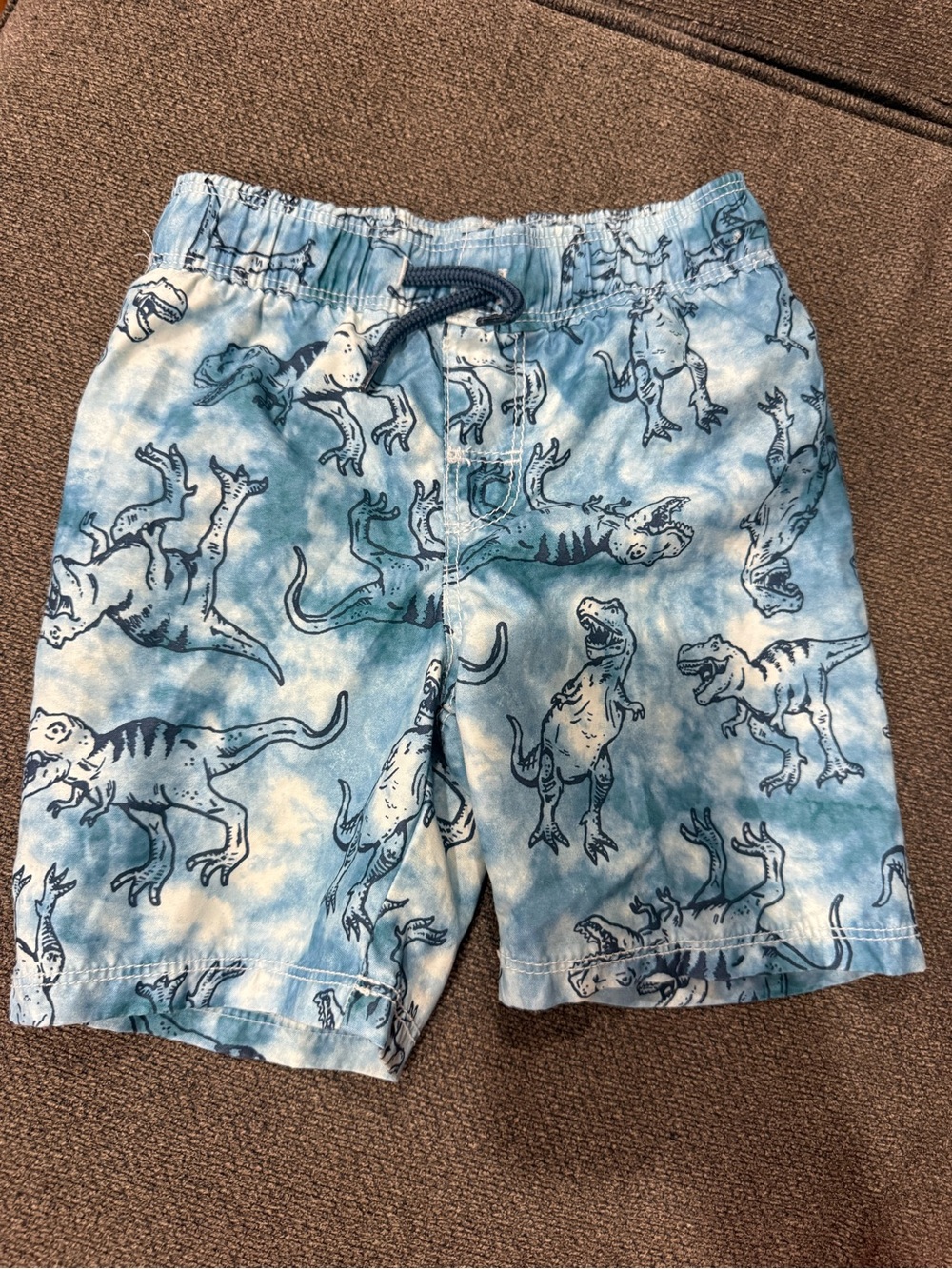 Old Navy Blue Tie-Dye Dino Swim Trunks
